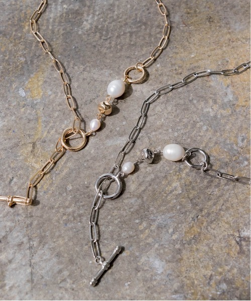 RANDA（ランダ）の「淡水パールチェーンネックレス（ネックレス・レディース・シルバー/ゴールド・FREE）」の5枚目の写真