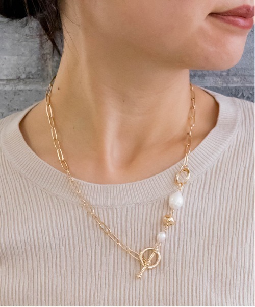 RANDA（ランダ）の「淡水パールチェーンネックレス（ネックレス・レディース・シルバー/ゴールド・FREE）」の12枚目の写真