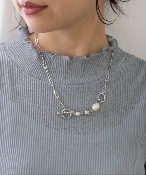 RANDA（ランダ）の「淡水パールチェーンネックレス（ネックレス・レディース・シルバー/ゴールド・FREE）」の11枚目の写真