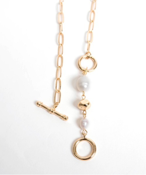 RANDA（ランダ）の「淡水パールチェーンネックレス（ネックレス・レディース・シルバー/ゴールド・FREE）」の6枚目の写真