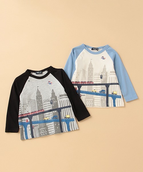 kladskap（クレードスコープ）の「ヒーローと街並み長袖Tシャツ（Tシャツ/カットソー・キッズ・トップグレー/オフホワイト・110cm/80ｃｍ/130cm/100cm/90cm/120cm）」の11枚目の写真