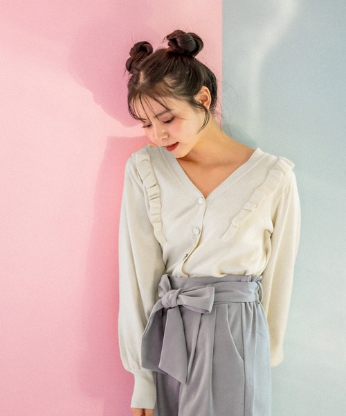 OLIVE des OLIVE(オリーブデオリーブ)の「天使のカーディガン(カーディガン/ボレロ・レディース・アイボリー/ピンク系その他/ラベンダー/ミント/ブラウン・FREE)」の13枚目の写真