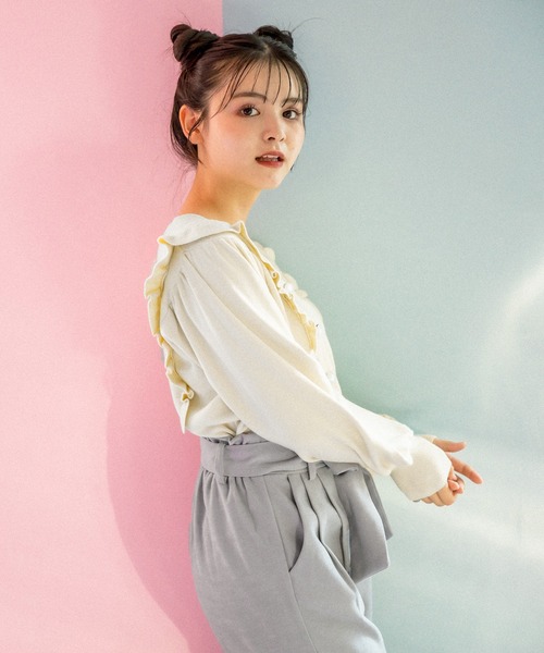 OLIVE des OLIVE(オリーブデオリーブ)の「天使のカーディガン(カーディガン/ボレロ・レディース・アイボリー/ピンク系その他/ラベンダー/ミント/ブラウン・FREE)」の14枚目の写真