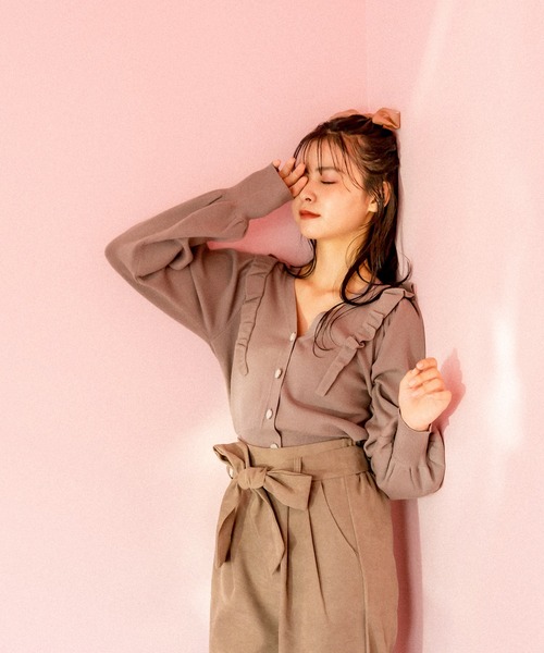 OLIVE des OLIVE(オリーブデオリーブ)の「天使のカーディガン(カーディガン/ボレロ・レディース・アイボリー/ピンク系その他/ラベンダー/ミント/ブラウン・FREE)」の18枚目の写真