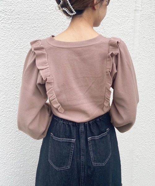 OLIVE des OLIVE(オリーブデオリーブ)の「天使のカーディガン(カーディガン/ボレロ・レディース・アイボリー/ピンク系その他/ラベンダー/ミント/ブラウン・FREE)」の7枚目の写真