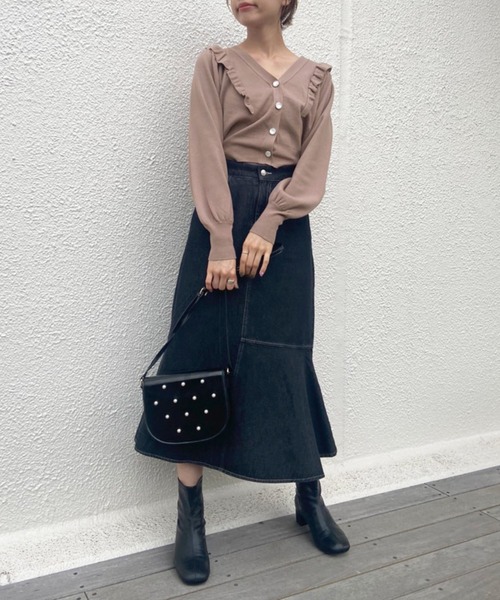 OLIVE des OLIVE(オリーブデオリーブ)の「天使のカーディガン(カーディガン/ボレロ・レディース・アイボリー/ピンク系その他/ラベンダー/ミント/ブラウン・FREE)」の9枚目の写真