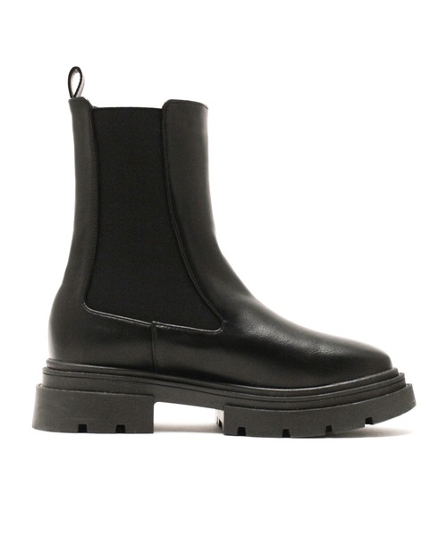 grandfleur（グランドフルール）の「厚底トラックソールサイドゴアブーツ/ミドルブーツ（ブーツ・レディース・ブラック・LL/3L/S/M/L）」の3枚目の写真