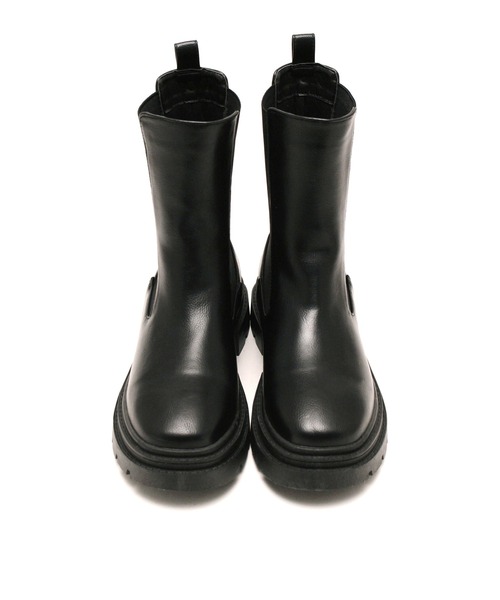 grandfleur（グランドフルール）の「厚底トラックソールサイドゴアブーツ/ミドルブーツ（ブーツ・レディース・ブラック・LL/3L/S/M/L）」の5枚目の写真