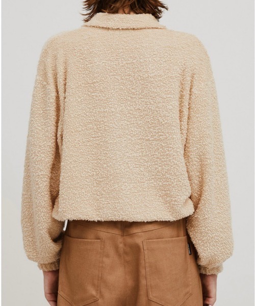 ESC STUDIO（イーエスシースタジオ）の「【ESC STUDIO/イーエスシー スタジオ】flower knit polo mtm/フラワーニットポロエムティーエム ポロシャツ 花柄刺繍シャツ（ポロシャツ・メンズ・ベージュ/グリーン/ブラック・ONE SIZE）」の14枚目の写真