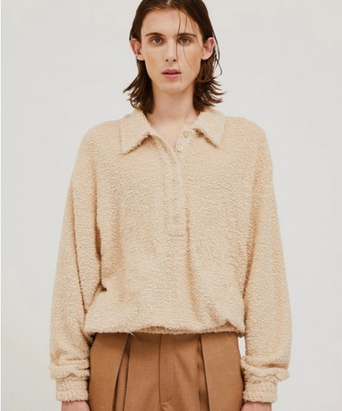 ESC STUDIO（イーエスシースタジオ）の「【ESC STUDIO/イーエスシー スタジオ】flower knit polo mtm/フラワーニットポロエムティーエム ポロシャツ 花柄刺繍シャツ（ポロシャツ・メンズ・ベージュ/グリーン/ブラック・ONE SIZE）」の17枚目の写真