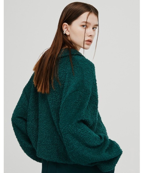 ESC STUDIO（イーエスシースタジオ）の「【ESC STUDIO/イーエスシー スタジオ】flower knit polo mtm/フラワーニットポロエムティーエム ポロシャツ 花柄刺繍シャツ（ポロシャツ・メンズ・ベージュ/グリーン/ブラック・ONE SIZE）」の9枚目の写真