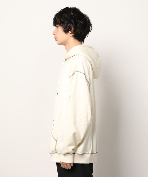 ZIP FIVE（ジップファイブ）の「【ZIP FIVE】【肉厚】ステッチパーカー/フーディー（パーカー・レディース・ブラウン/カーキ/ベージュ/アイボリー/ブラック/ブルー/チャコール・LARGE/MEDIUM/X-LARGE）」の8枚目の写真