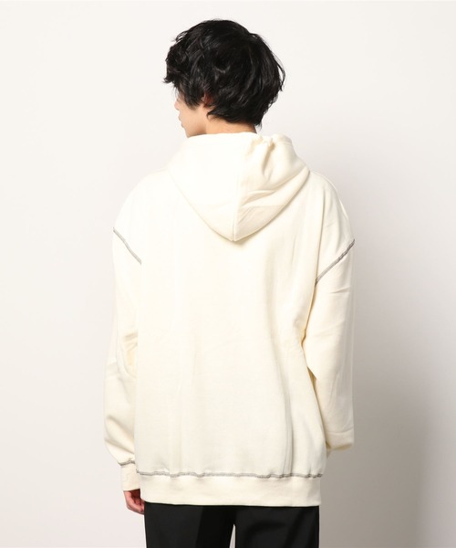 ZIP FIVE（ジップファイブ）の「【ZIP FIVE】【肉厚】ステッチパーカー/フーディー（パーカー・レディース・ブラウン/カーキ/ベージュ/アイボリー/ブラック/ブルー/チャコール・LARGE/MEDIUM/X-LARGE）」の9枚目の写真