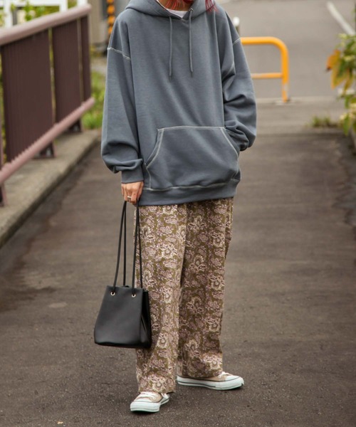 ZIP FIVE（ジップファイブ）の「【ZIP FIVE】【肉厚】ステッチパーカー/フーディー（パーカー・レディース・ブラウン/カーキ/ベージュ/アイボリー/ブラック/ブルー/チャコール・LARGE/MEDIUM/X-LARGE）」の14枚目の写真