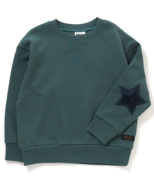 BREEZE(ブリーズ)の「スターパッチトレーナー(スウェット・キッズ・ベージュ/レッド/イエロー/ブルー/グリーン/チャコール/キナリ・150/100/140/90/80/110/130/120)」の5枚目の写真