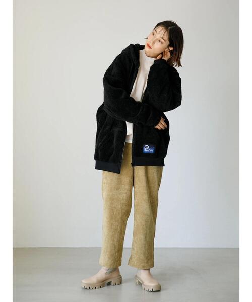 koe（コエ）の「Penfieldシャギーボアジップパーカー*（ブルゾン・レディース・ブラック/オフホワイト/A・L/M）」の9枚目の写真