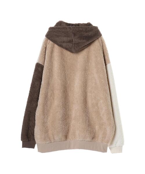 koe（コエ）の「Penfieldシャギーボアジップパーカー*（ブルゾン・レディース・ブラック/オフホワイト/A・L/M）」の14枚目の写真