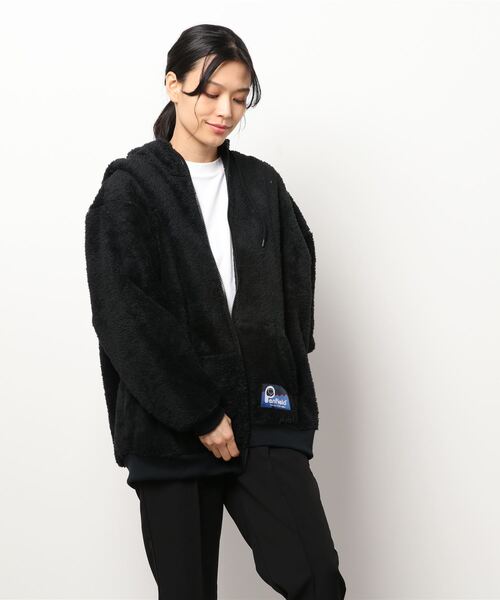 koe（コエ）の「Penfieldシャギーボアジップパーカー*（ブルゾン・レディース・ブラック/オフホワイト/A・L/M）」の4枚目の写真