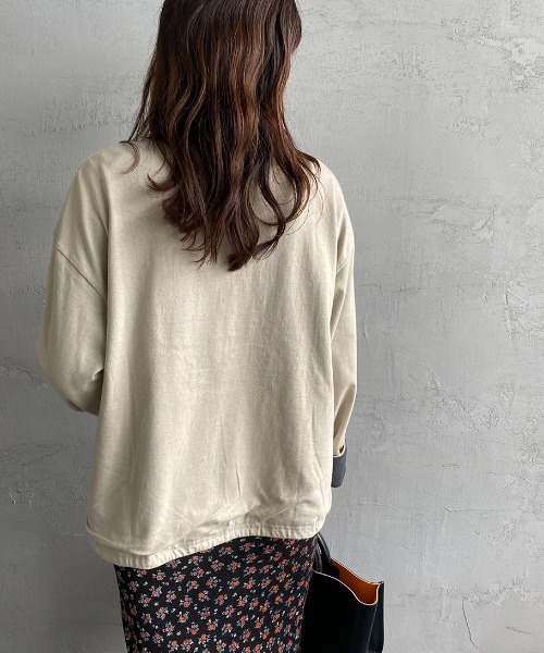 ORCIVAL（オーシバル）の「[ORCIVAL/オーシバル] ボートネック フリースライニングプルオーバー（Tシャツ/カットソー・レディース・ブラック/ベージュ/ネイビー系/ホワイト系/レッド系/ブラウン系・1）」の10枚目の写真