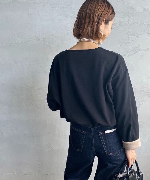 ORCIVAL（オーシバル）の「[ORCIVAL/オーシバル] ボートネック フリースライニングプルオーバー（Tシャツ/カットソー・レディース・ブラック/ベージュ/ネイビー系/ホワイト系/レッド系/ブラウン系・1）」の21枚目の写真
