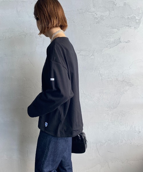 ORCIVAL（オーシバル）の「[ORCIVAL/オーシバル] ボートネック フリースライニングプルオーバー（Tシャツ/カットソー・レディース・ブラック/ベージュ/ネイビー系/ホワイト系/レッド系/ブラウン系・1）」の8枚目の写真