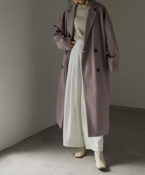スリットロングチェスターコート（チェスターコート）｜Fashion Letter