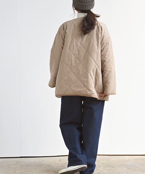 rps（アールピーエス）の「ピーチキルト×ボアリバーシブルコート（その他アウター・レディース・ベージュ/アイボリー/モカ/ライトカーキ・M）」の16枚目の写真