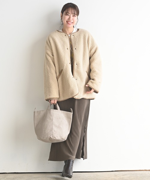 rps（アールピーエス）の「ピーチキルト×ボアリバーシブルコート（その他アウター・レディース・ベージュ/アイボリー/モカ/ライトカーキ・M）」の22枚目の写真