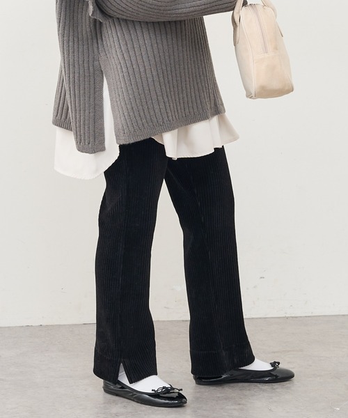 PUAL CE CIN（ピュアルセシン）の「カットコールストレッチパンツ（その他パンツ・レディース・ブラック/グレー/アイボリー・FREE）」の3枚目の写真