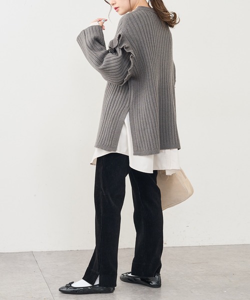 PUAL CE CIN（ピュアルセシン）の「カットコールストレッチパンツ（その他パンツ・レディース・ブラック/グレー/アイボリー・FREE）」の11枚目の写真