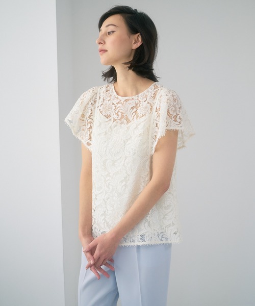 ANAYI（アナイ）の「【Eternal Line 2022】アイビーリバーレースクルーネック ブラウス（シャツ/ブラウス・レディース・オフホワイト/グリーン/ネイビー・38/36）」の22枚目の写真