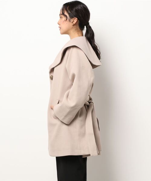 ehka sopo（エヘカソポ）の「ミドル丈ショールカラーコート（その他アウター・レディース・グレー/ベージュ/ブラック・ﾌﾘ-）」の4枚目の写真