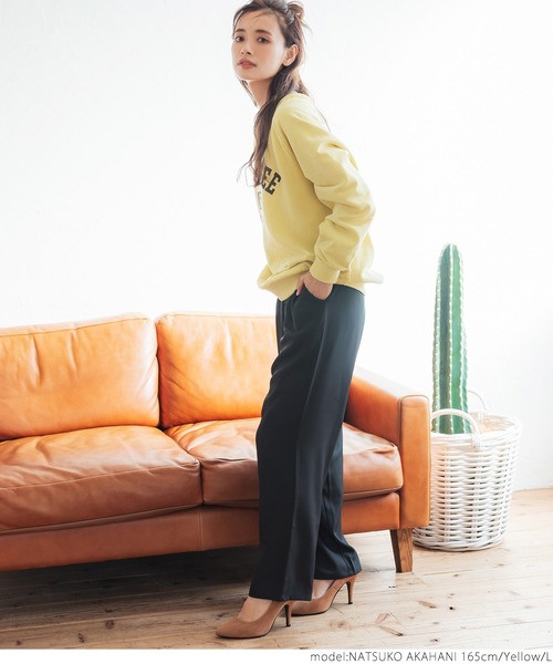 coca（coca）（コカ）の「ラグランスウェット（スウェット・レディース・ネイビー/イエロー・M/L）」の4枚目の写真