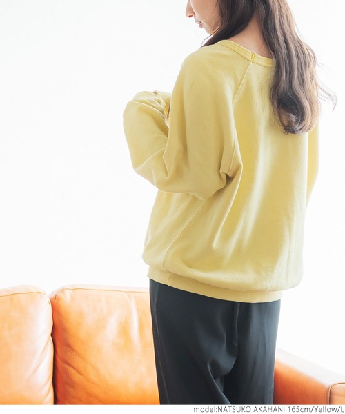 coca（coca）（コカ）の「ラグランスウェット（スウェット・レディース・ネイビー/イエロー・M/L）」の5枚目の写真