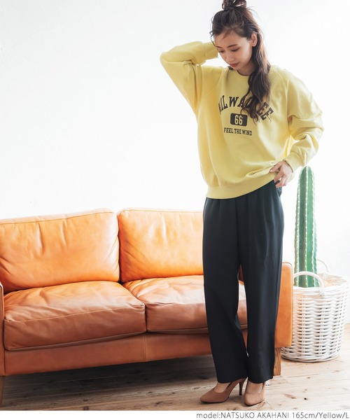 coca（coca）（コカ）の「ラグランスウェット（スウェット・レディース・ネイビー/イエロー・M/L）」の7枚目の写真