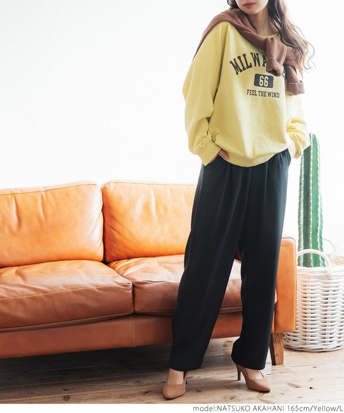 coca（coca）（コカ）の「ラグランスウェット（スウェット・レディース・ネイビー/イエロー・M/L）」の8枚目の写真