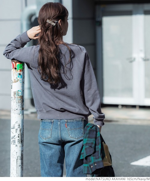 coca（coca）（コカ）の「ラグランスウェット（スウェット・レディース・ネイビー/イエロー・M/L）」の13枚目の写真