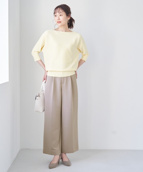ROPE' PICNIC（ロペピクニック）の「【360°ウルトラストレッチ】セットアップ対応/ワイドパンツ【一部店舗限定34,42サイズ】（その他パンツ・レディース・ブラック/ネイビー/ブルー/イエロー系その他3・40/38/36/42/34）」の11枚目の写真