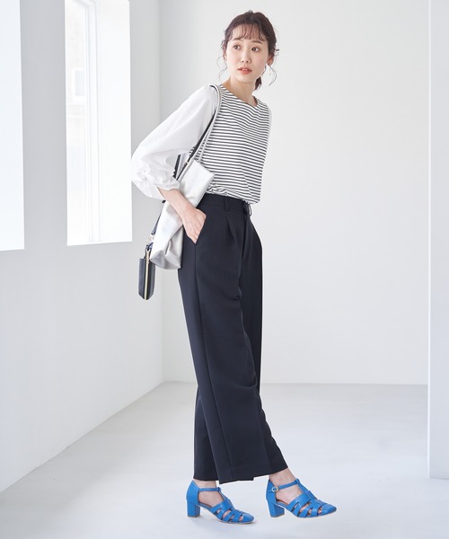 ROPE' PICNIC（ロペピクニック）の「【360°ウルトラストレッチ】セットアップ対応/ワイドパンツ【一部店舗限定34,42サイズ】（その他パンツ・レディース・ブラック/ネイビー/ブルー/イエロー系その他3・40/38/36/42/34）」の16枚目の写真