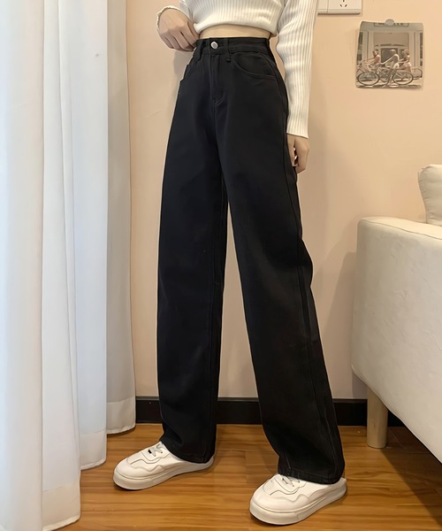 Dita Muaj.(ディータムアージュ)の「ハイウエスト ワイドストレートパンツ(デニムパンツ・レディース・ホワイト/ブラック・SMALL/LARGE/X-LARGE/MEDIUM)」の8枚目の写真