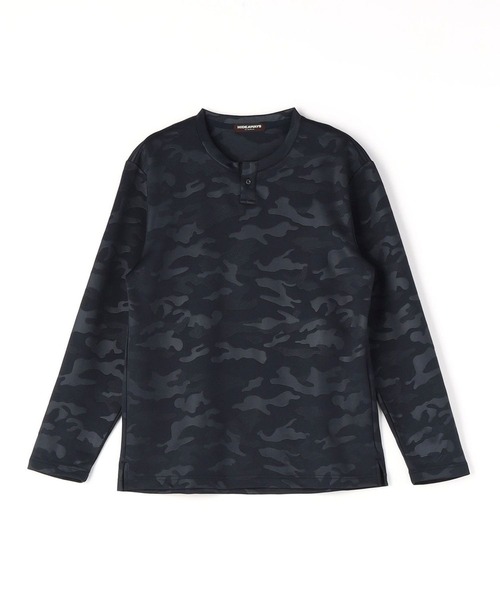 HIDEAWAYS NICOLE(ハイダウェイニコル)の「ダンボール迷彩エンボスプルオーバー(Tシャツ/カットソー・メンズ・ブラック/オフホワイト/ネイビー・MEDIUM/LARGE/X-LARGE)」の3枚目の写真