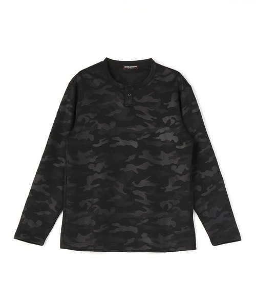 HIDEAWAYS NICOLE(ハイダウェイニコル)の「ダンボール迷彩エンボスプルオーバー(Tシャツ/カットソー・メンズ・ブラック/オフホワイト/ネイビー・MEDIUM/LARGE/X-LARGE)」の2枚目の写真