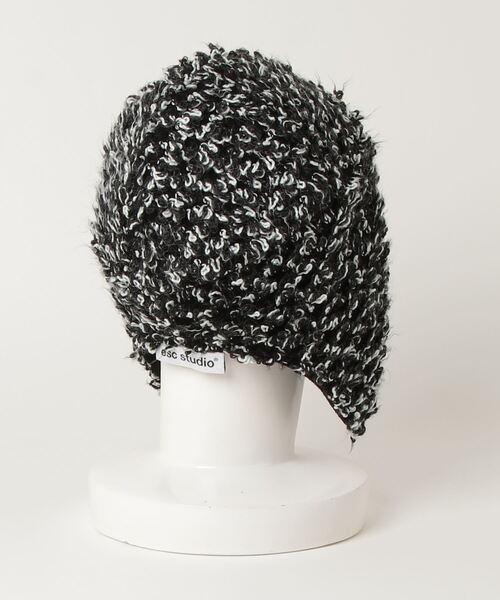 【ESC STUDIO】21FW★ mix knit trooper hat イーエスシースタジオ(ESC STUDIO) mix knit trooper hat (black