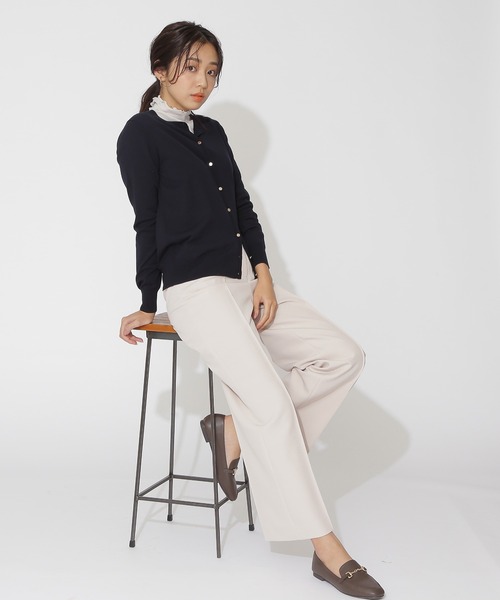 NATURAL BEAUTY BASIC（ナチュラルビューティーベーシック）の「[洗える]ダブルクロスセンターコバパンツ（その他パンツ・レディース・ベージュ/ライトグリーン・MEDIUM/X-SMALL/SMALL）」の6枚目の写真