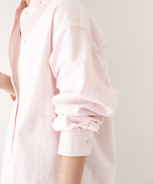 SLOBE IENA（スローブイエナ）の「LE DENIM US OXプチボタンダウンシャツ◆（シャツ/ブラウス・レディース・ピンク/サックスブルー系・FREE）」の15枚目の写真