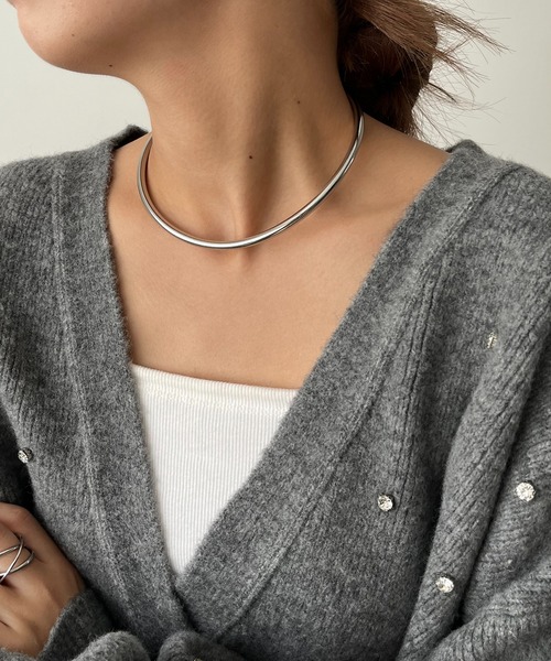 GOLDY(ゴールディ)の「〈GOLDY/ゴールディ〉カービーネックカフ(ネックレス・レディース・シルバー/ゴールド・FREE)」の6枚目の写真