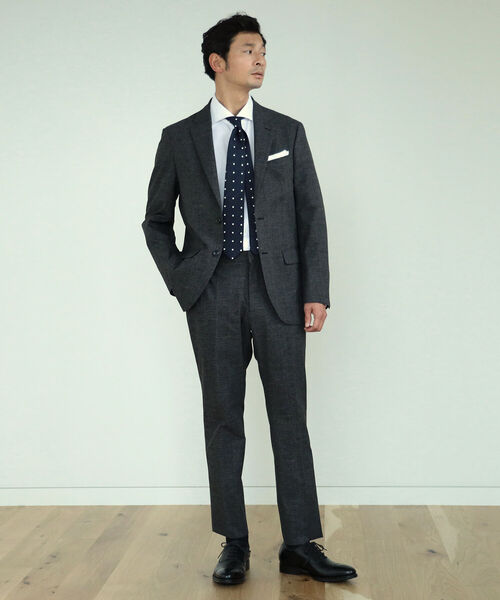 B:MING by BEAMS(ビーミングバイビームス)の「B:MING by BEAMS / NOMAD ホームスパンプリント ジャケット (セットアップ対応)(スーツジャケット・メンズ・チャコールグレー/ネイビー・44/46/48/50)」の5枚目の写真