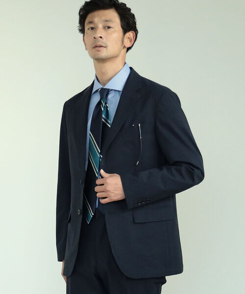 B:MING by BEAMS(ビーミングバイビームス)の「B:MING by BEAMS / NOMAD ホームスパンプリント ジャケット (セットアップ対応)(スーツジャケット・メンズ・チャコールグレー/ネイビー・44/46/48/50)」の7枚目の写真