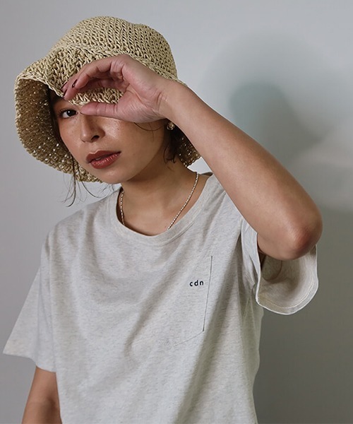 CREDONA（クレドナ）の「デザインストローHAT（ハット・レディース・ベージュ/ブラウン・FREE）」の10枚目の写真