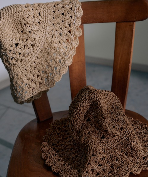 CREDONA（クレドナ）の「デザインストローHAT（ハット・レディース・ベージュ/ブラウン・FREE）」の3枚目の写真